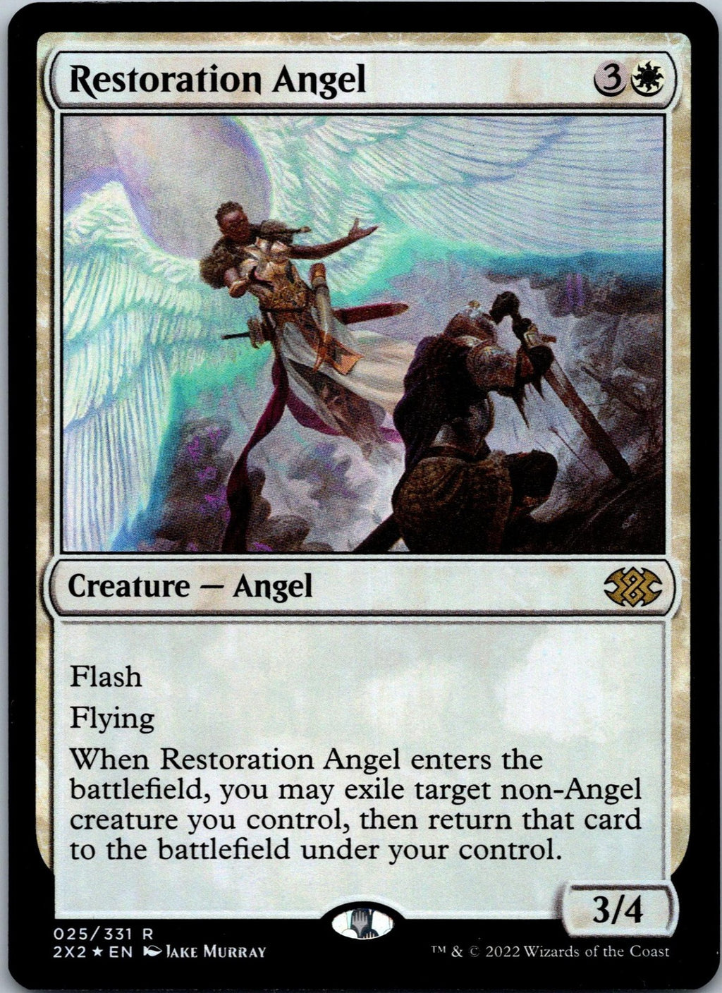 Restoration Angel 25 Rare Double Masters 2022 Magic: The Gathering NM | HOKO