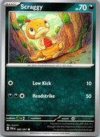 Scraggy 060/091 Common Paldean Fates Pokemon Near Mint