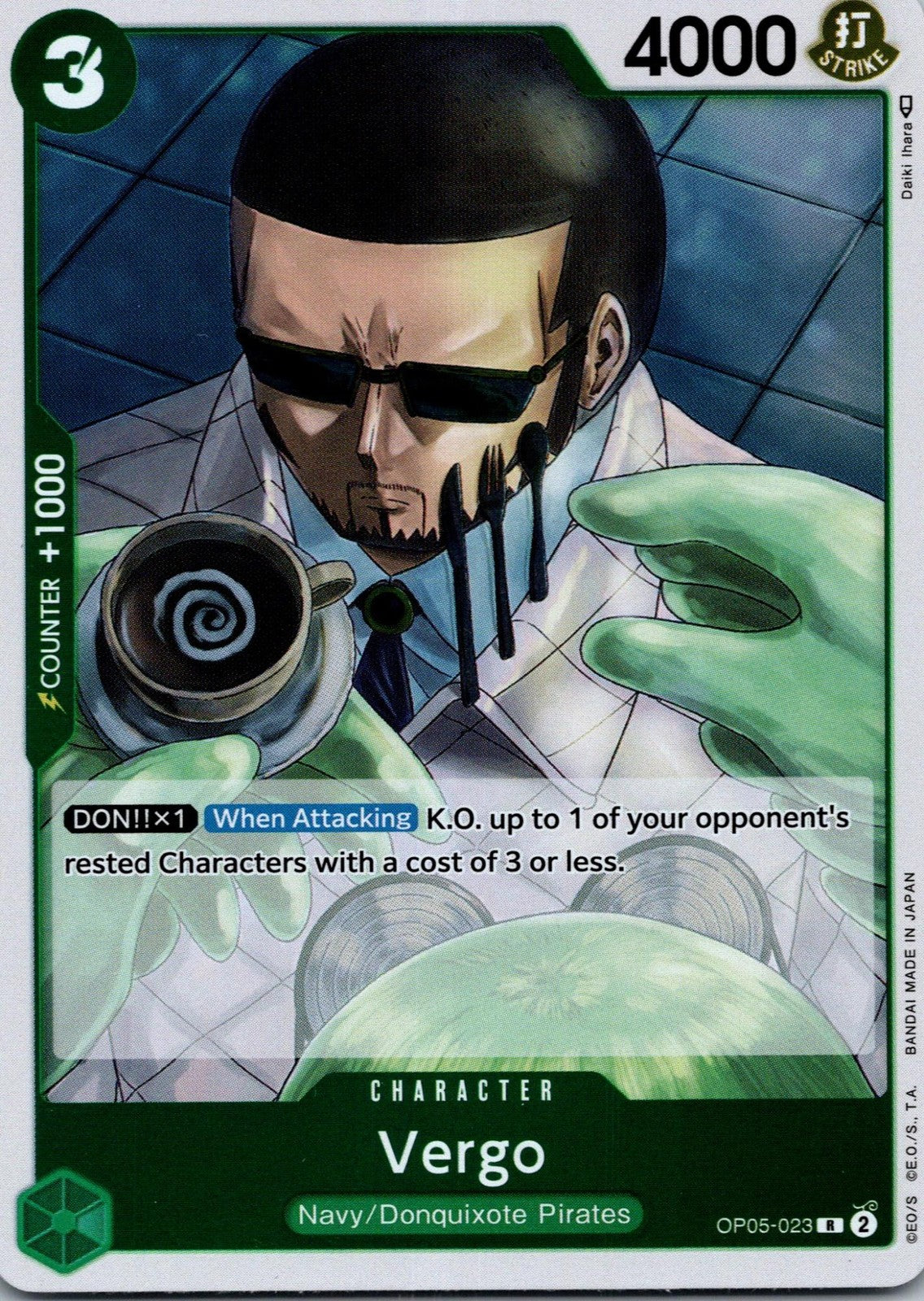 Vergo OP05-023 Rare Awakening of the New Era One Piece Near Mint