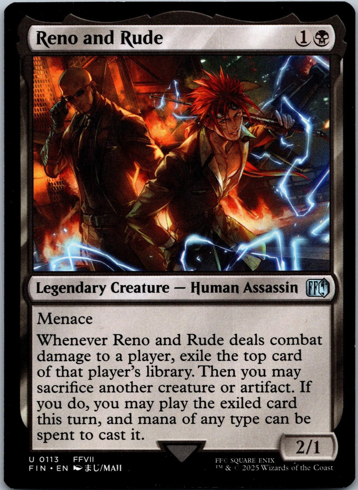 Reno and Rude 113 Uncommon Final Fantasy Magic: The Gathering Near Mint | HOKO