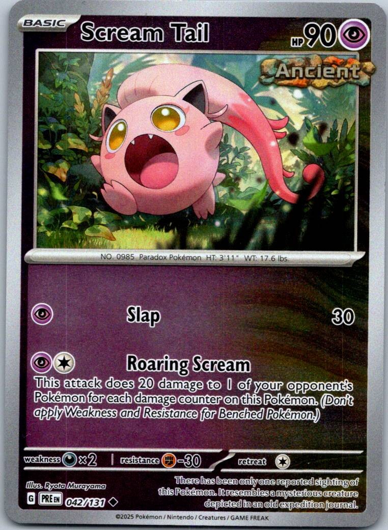 Scream Tail 042/131 Uncommon Prismatic Evolutions Pokemon Near Mint
