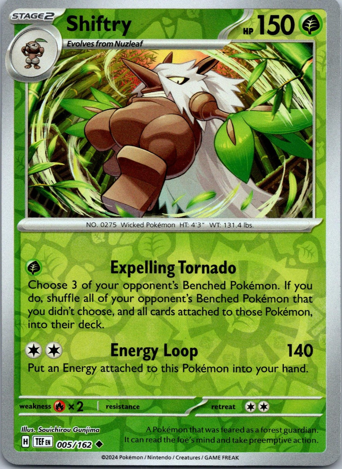 Shiftry 005/162 Uncommon Temporal Forces Pokemon Near Mint