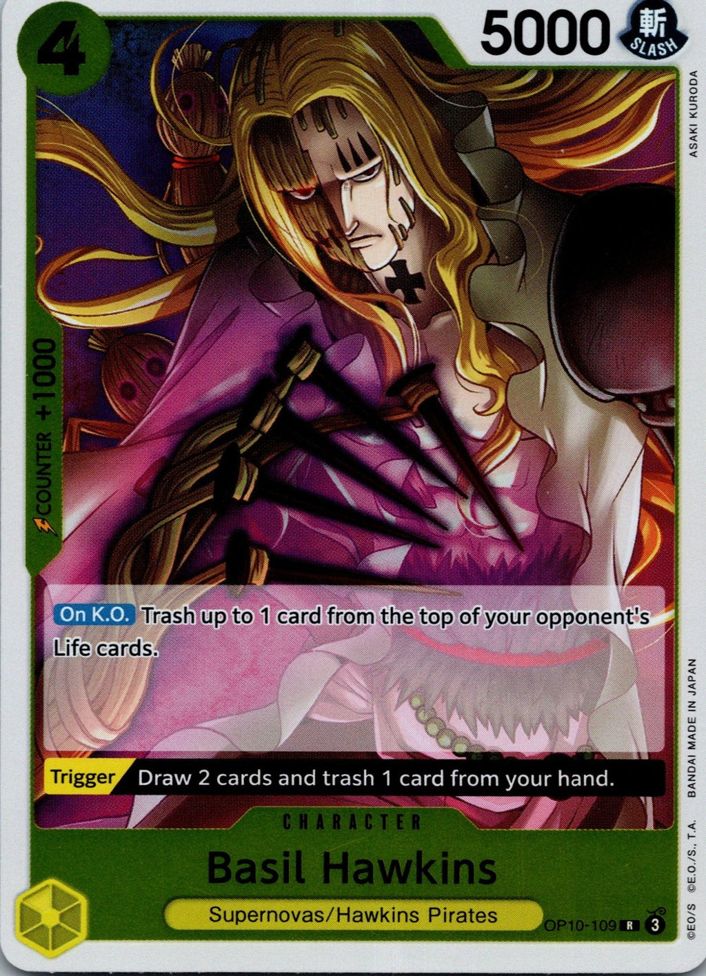 Basil Hawkins OP10-109 One Piece Promotion Cards One Piece NM