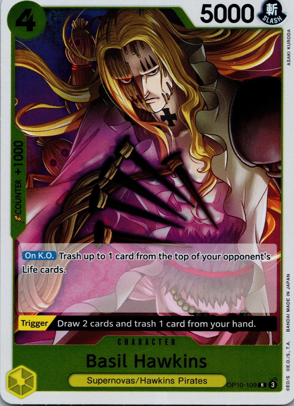 Basil Hawkins OP10-109 One Piece Promotion Cards One Piece NM