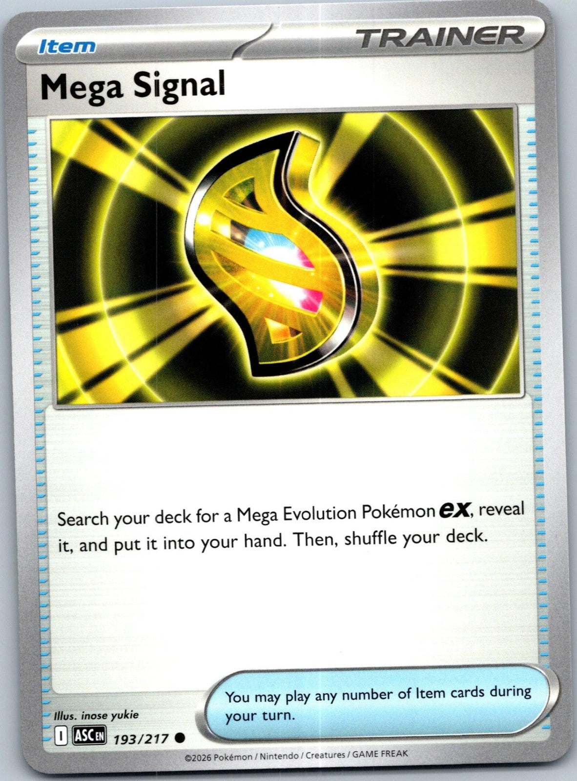 Mega Signal 193/217 Common ME: Ascended Heroes Pokemon Near Mint