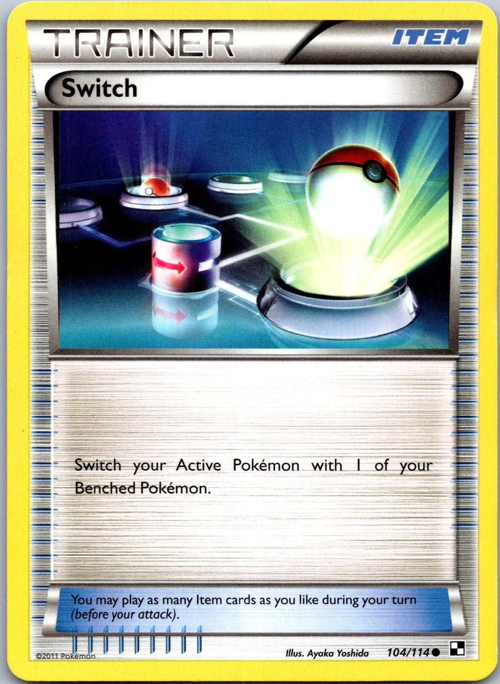 Switch 104/114 Common Black & White Pokemon Near Mint