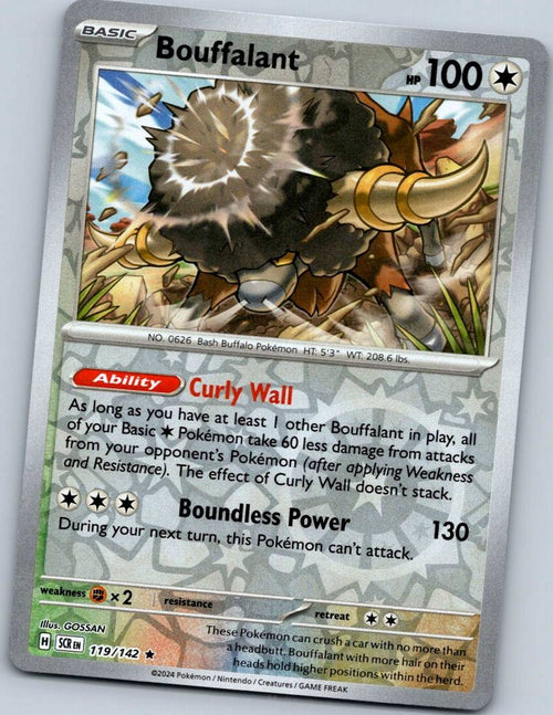 Bouffalant 119/142 Rare Stellar Crown Pokemon Reverse Holo Near Mint