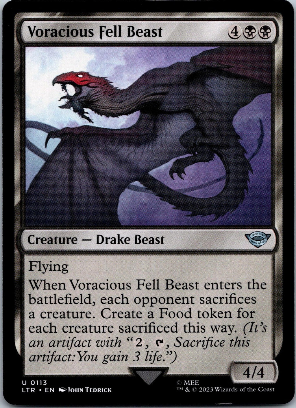 Voracious Fell Beast - The Lord of the Rings: Magic: The Gathering NM