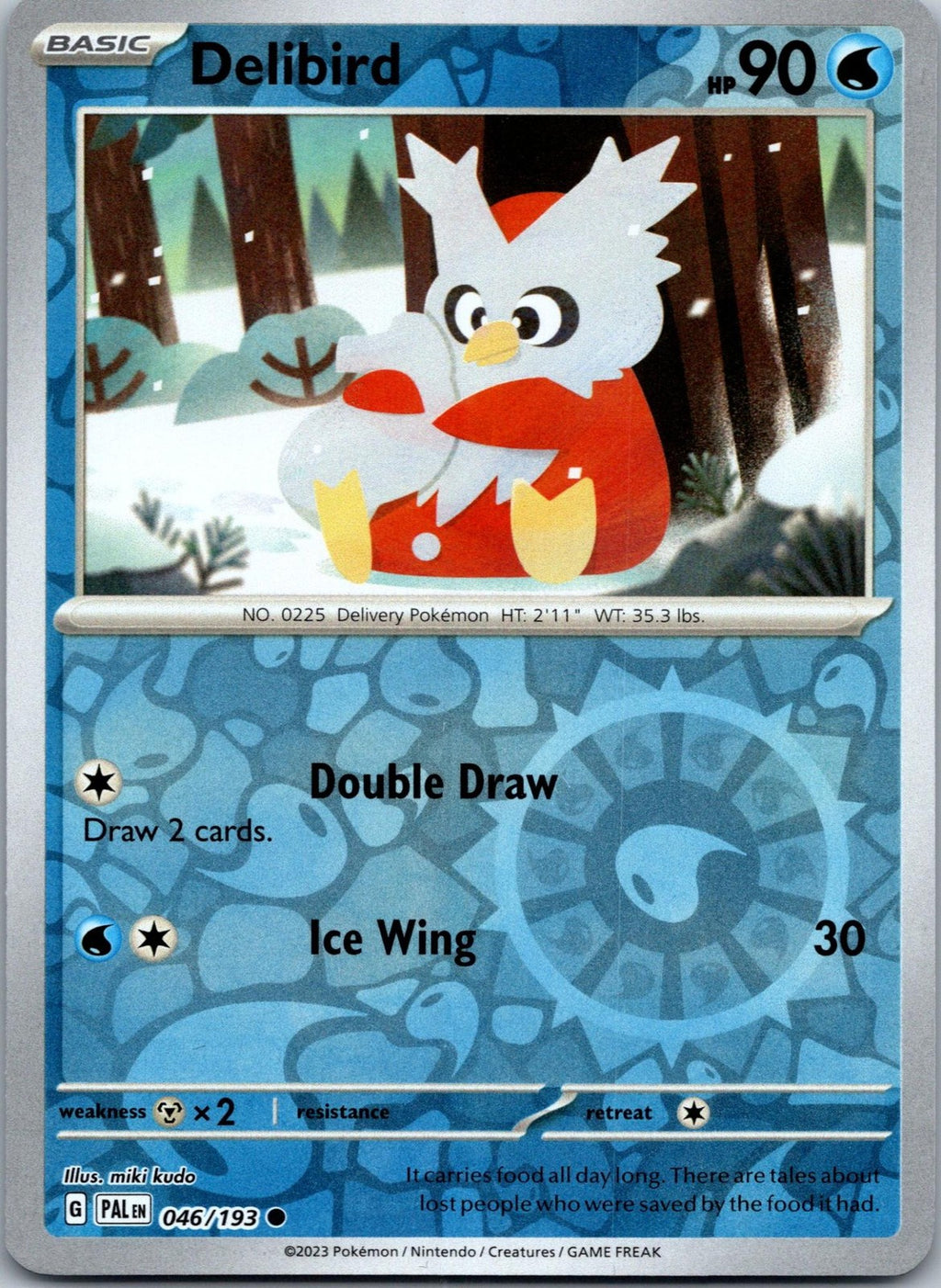 Delibird 046/193 Common Paldea Evolved Pokemon Near Mint