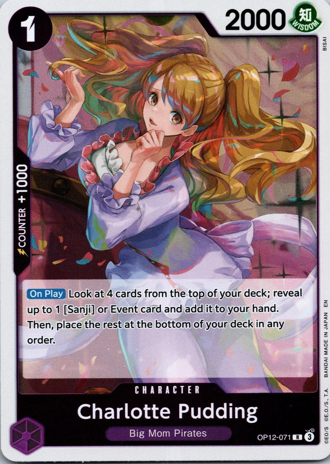 Charlotte Pudding OP12-071 Rare Legacy of the Master One Piece Near Mint