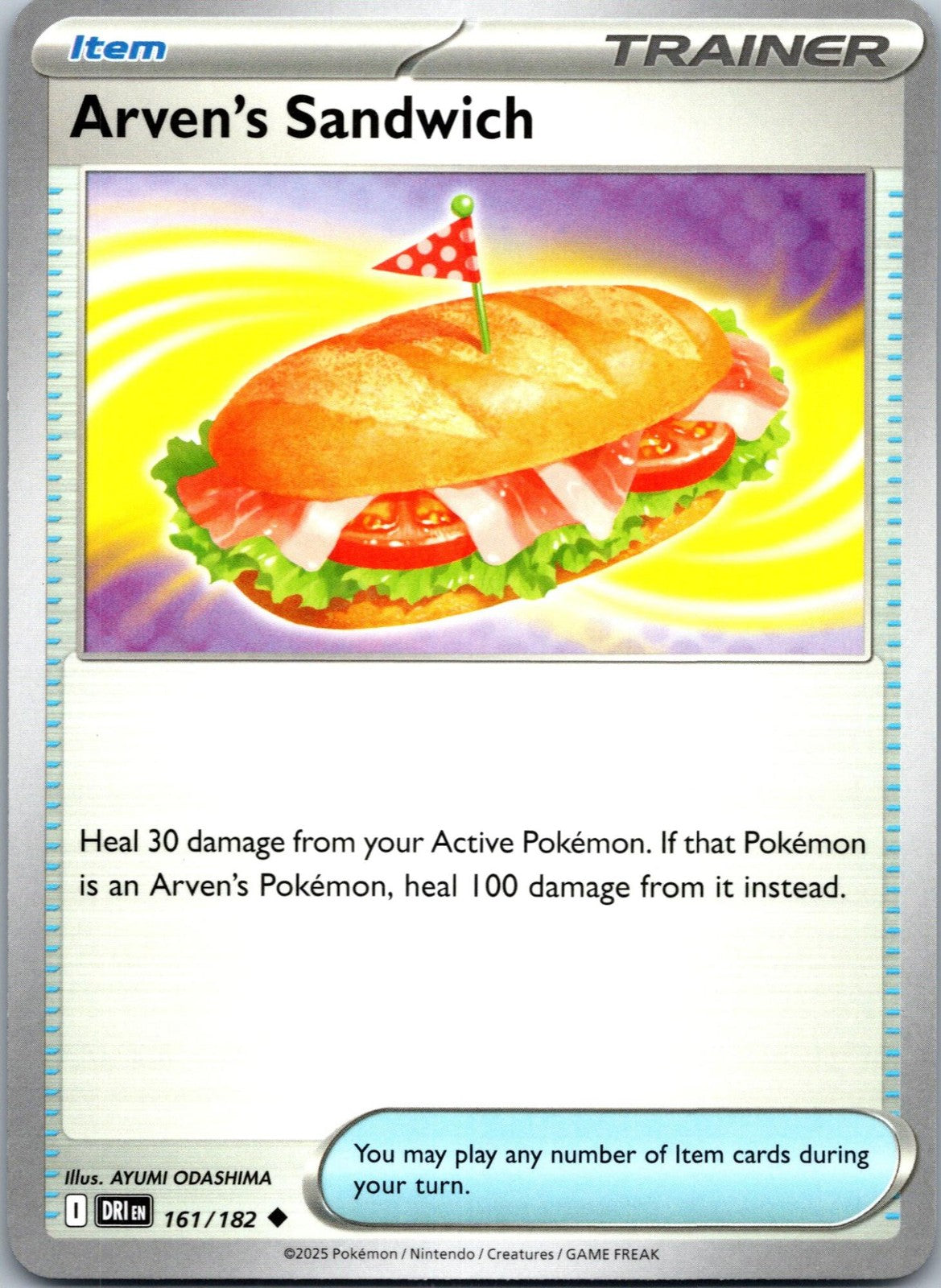 Arven's Sandwich 161/182 Uncommon Destined Rivals Pokemon Near Mint
