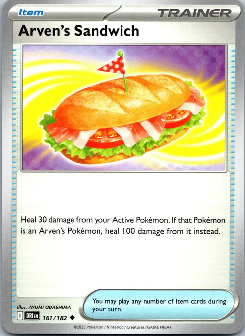 Arven's Sandwich 161/182 Uncommon Destined Rivals Pokemon Near Mint