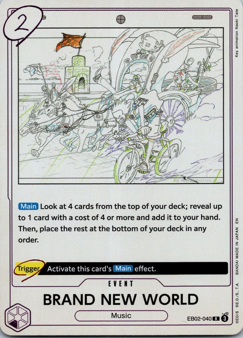 BRAND NEW WORLD EB02-040 Rare Extra Booster: Anime 25th Collection One Piece NM