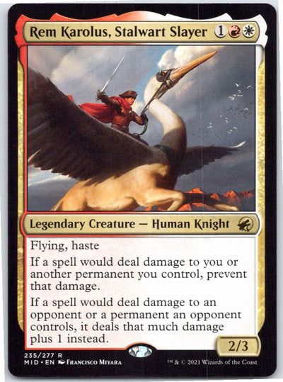 Rem Karolus, Stalwart Slayer Innistrad: Midnight Hunt Magic: The Gathering NM