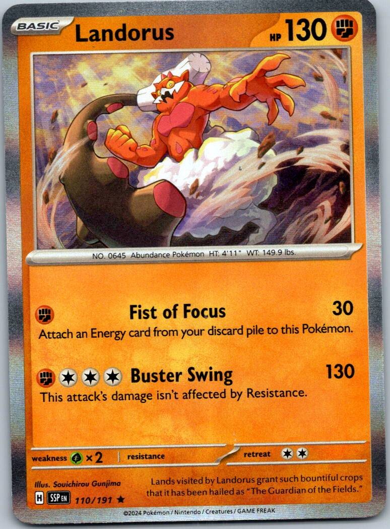Landorus 110/191 Rare Surging Sparks Pokemon Near Mint