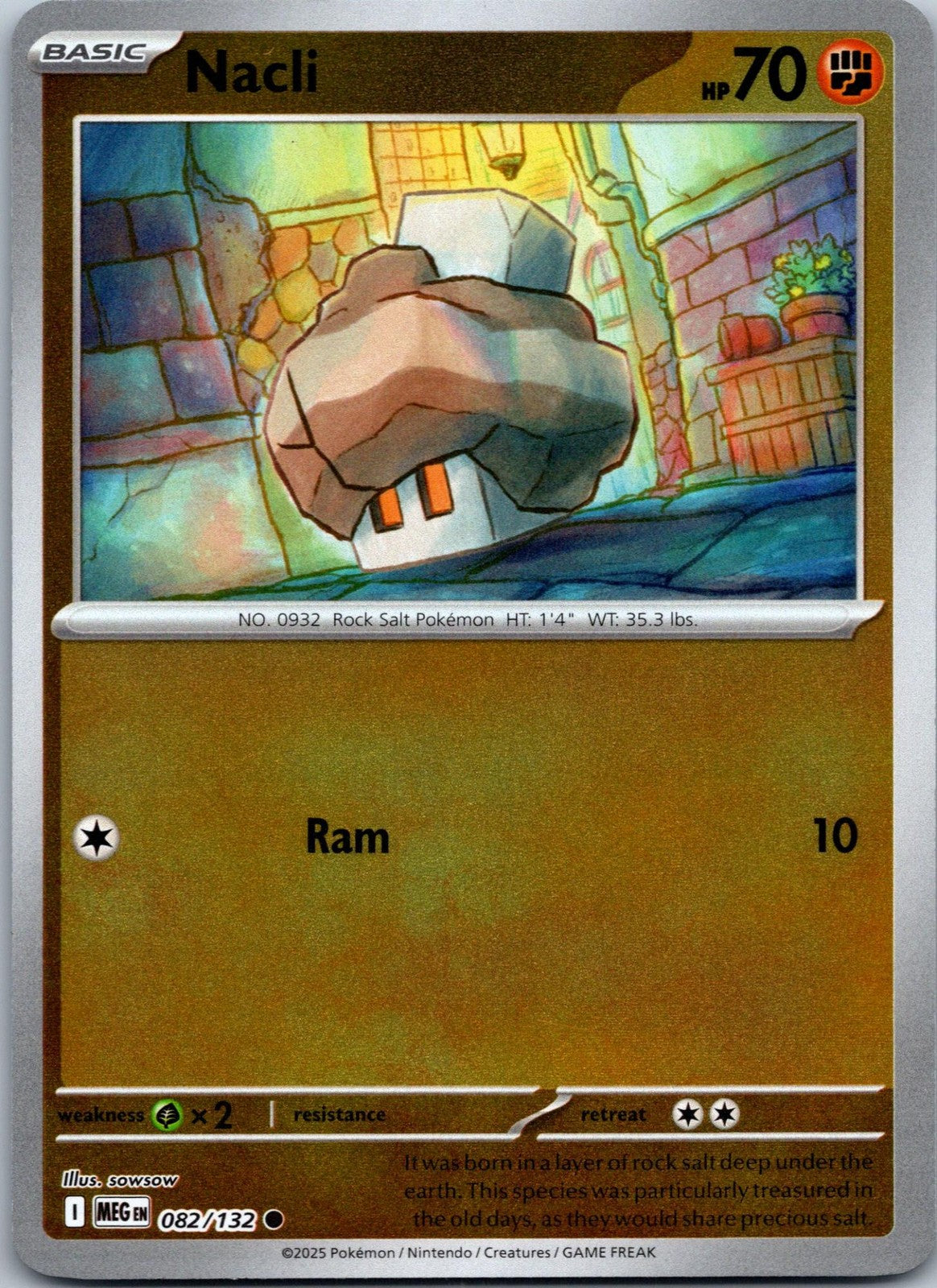 Nacli 082/132 Common Mega Evolution Pokemon Near Mint