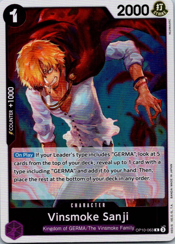 Vinsmoke Sanji OP10-063 Rare Royal Blood One Piece Near Mint