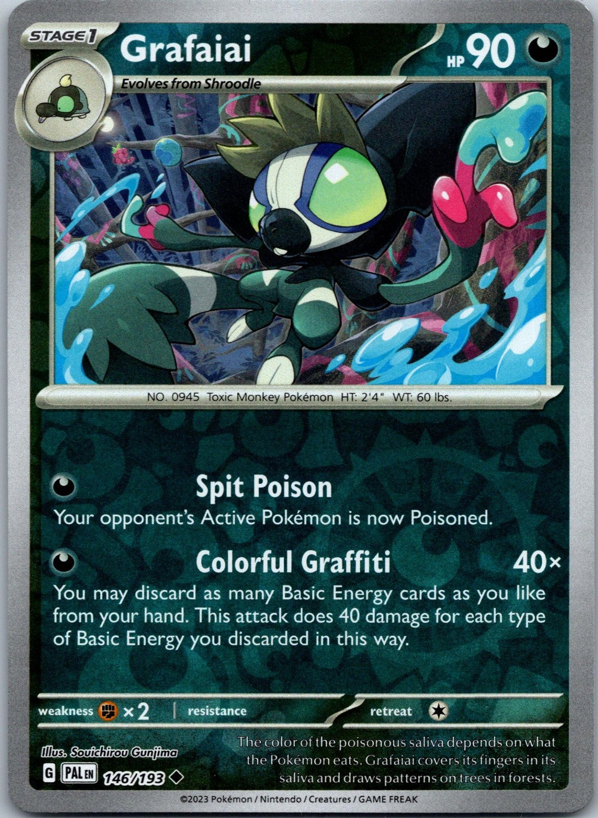 Grafaiai 146/193 Uncommon Paldea Evolved Pokemon Near Mint