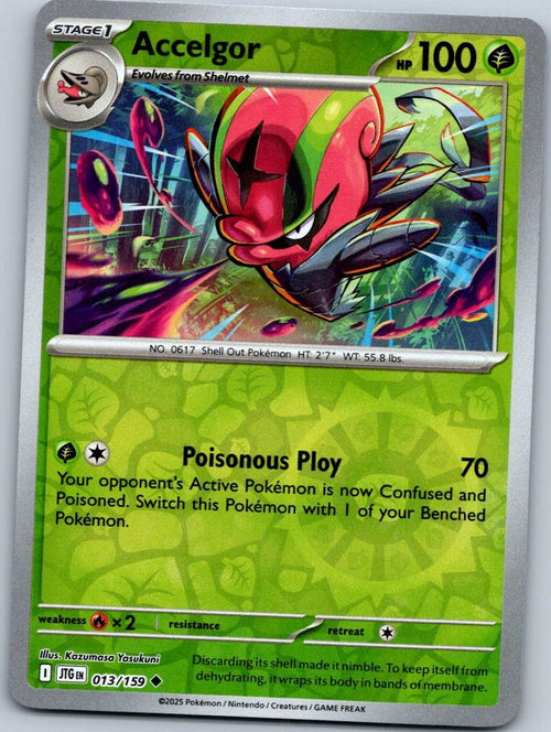 Accelgor 013/159 Uncommon Journey Together Pokemon Reverse Holo Near Mint