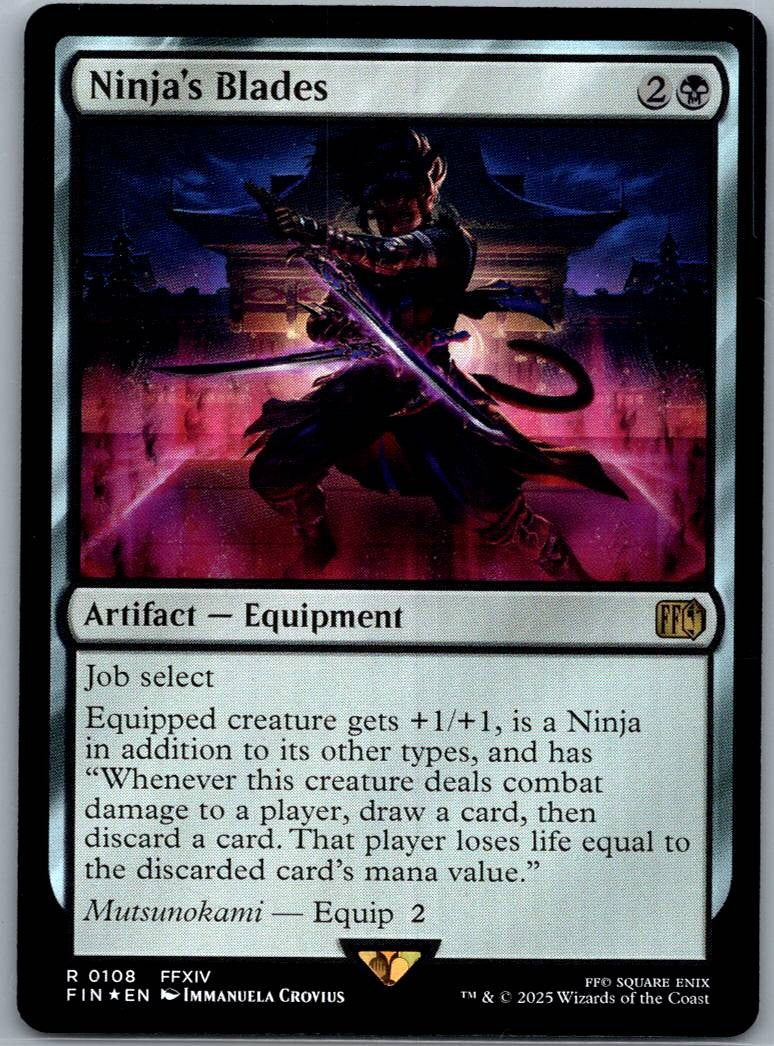 Ninja's Blades 108 Rare FINAL FANTASY Magic: The Gathering Near Mint