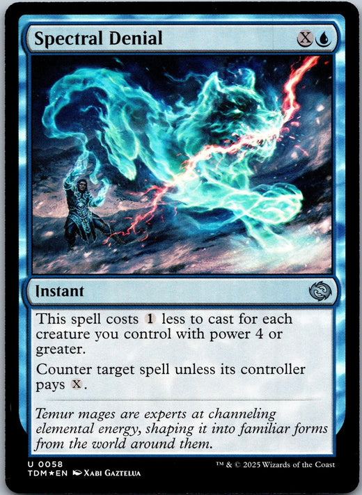 Spectral Denial 58 Uncommon Tarkir: Dragonstorm Magic: The Gathering NM | HOKO