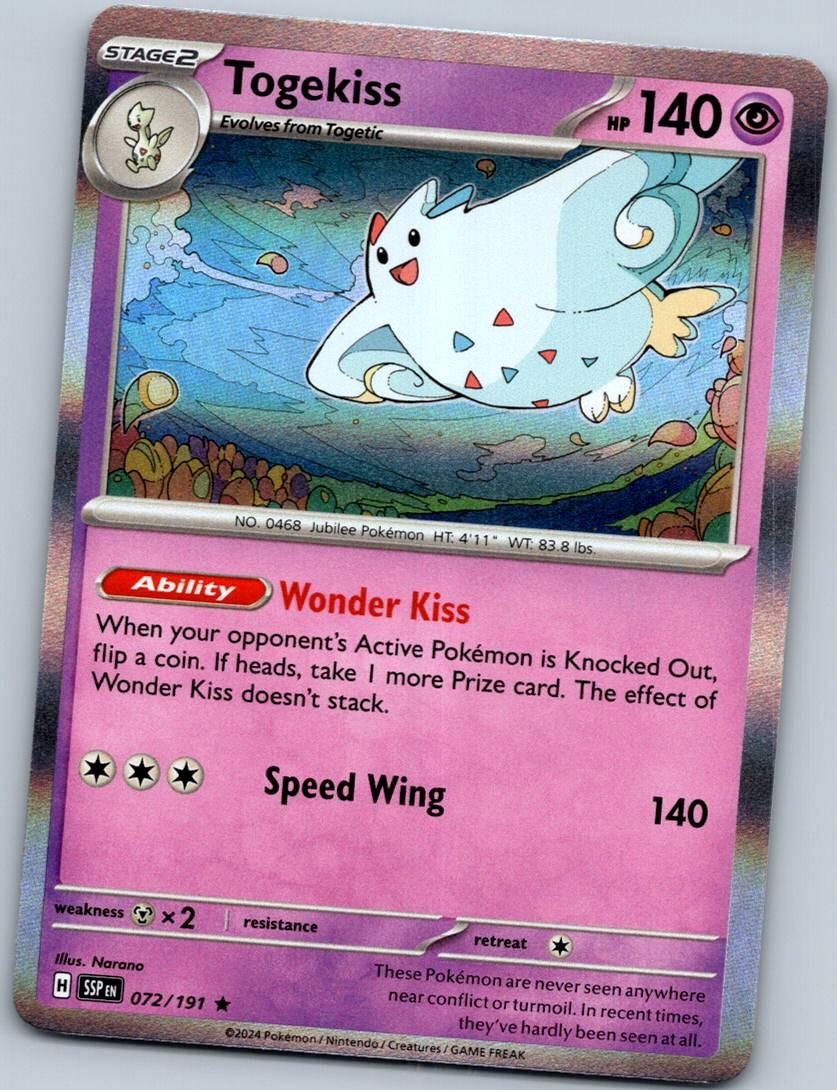 Togekiss 072/191 Rare Surging Sparks Pokemon Near Mint