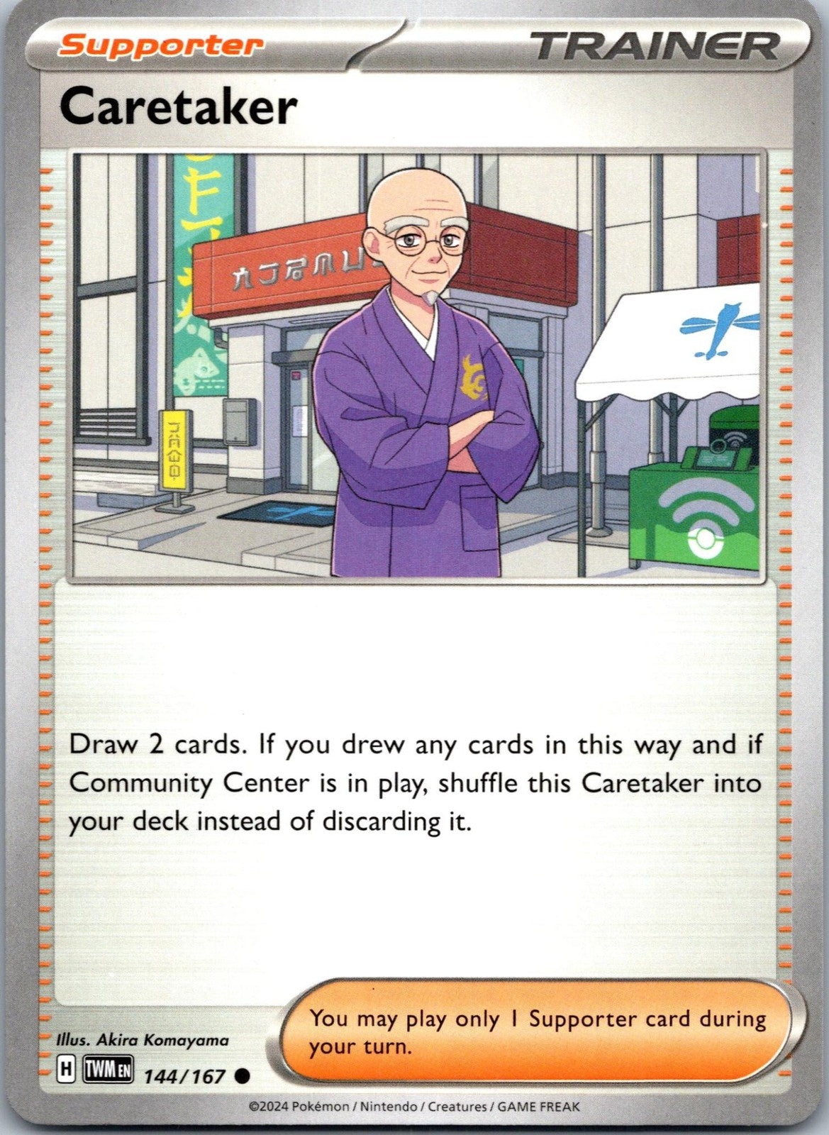 Caretaker 144/167 Common Twilight Masquerade Pokemon Near Mint