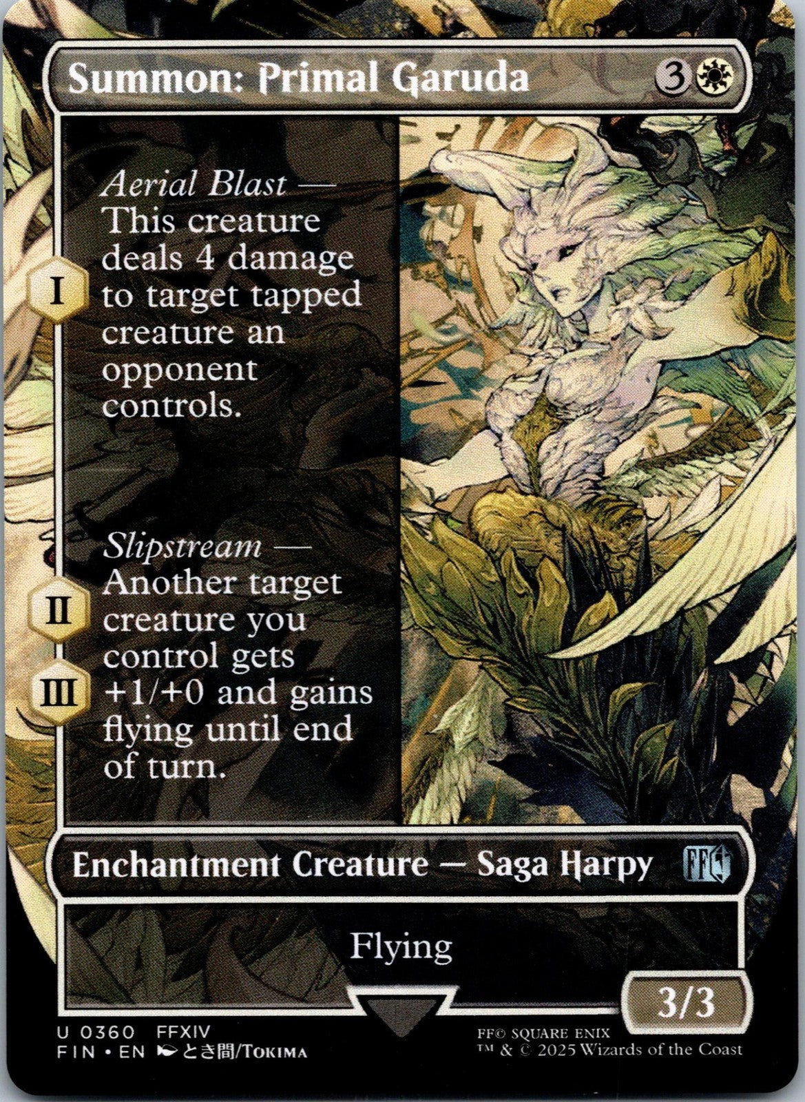 Summon: Primal Garuda (Borderless) 360 Final Fantasy Magic: The Gathering NM