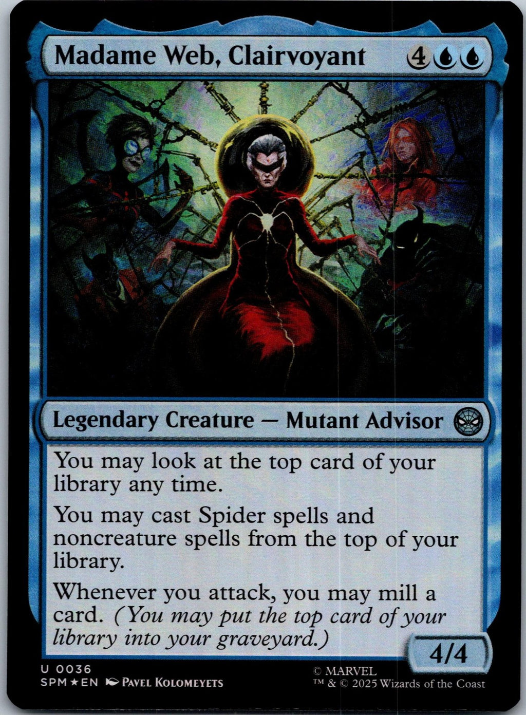 Madame Web, Clairvoyant 36 Uncommon Marvel's Spider-Man Magic: The Gathering NM