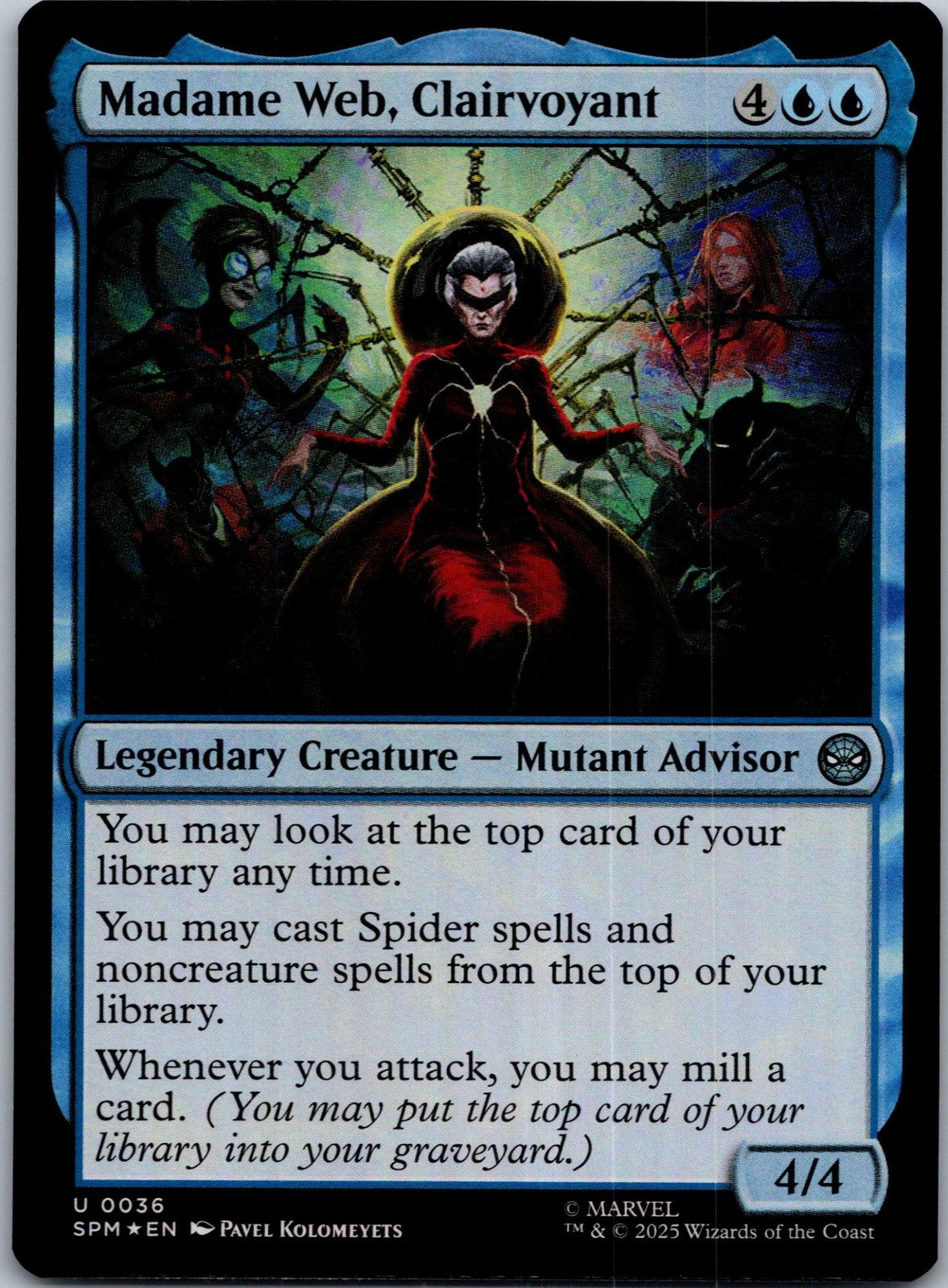 Madame Web, Clairvoyant 36 Uncommon Marvel's Spider-Man Magic: The Gathering NM