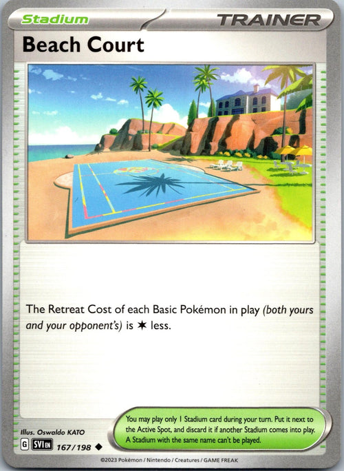 Beach Court 167/198 Uncommon Scarlet & Violet Pokemon Near Mint
