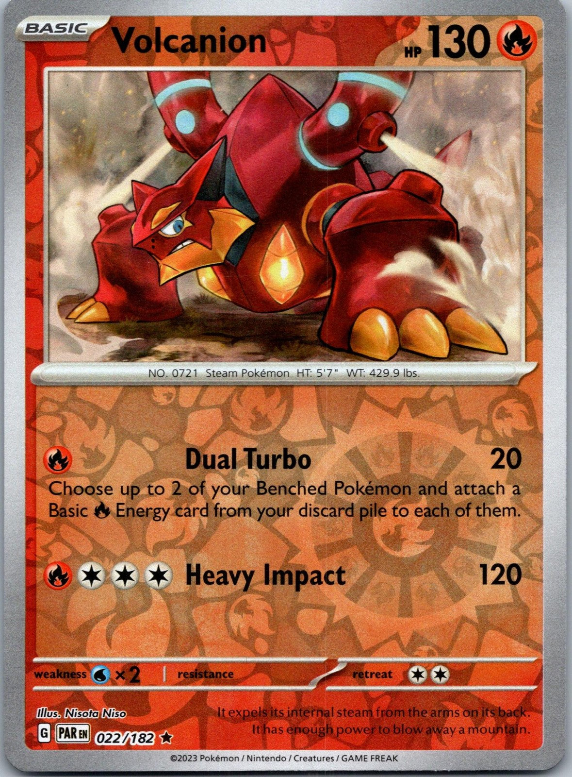 Volcanion 022/182 Rare Paradox Rift Pokemon Near Mint