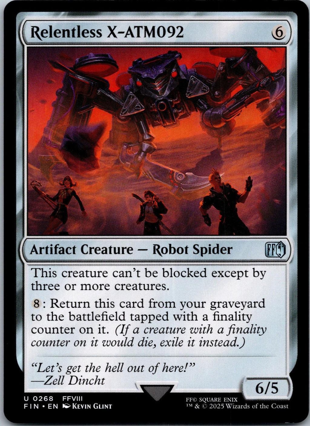 Relentless X-ATM092 268 Uncommon Final Fantasy Magic: The Gathering NM | HOKO