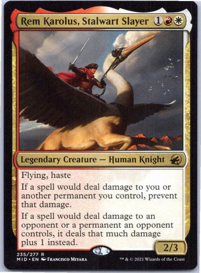 Rem Karolus, Stalwart Slayer Midnight Hunt Magic: The Gathering NM