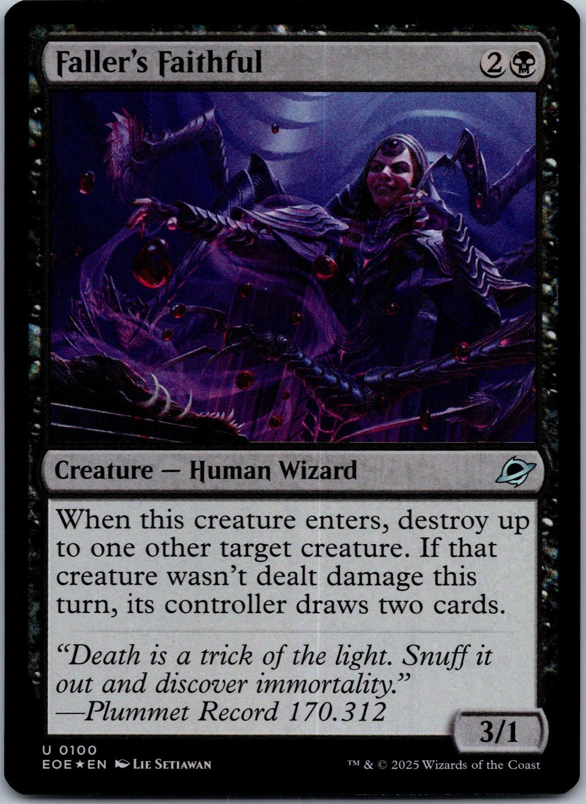 Faller's Faithful 100 Uncommon Edge of Eternities Magic: The Gathering NM | HOKO