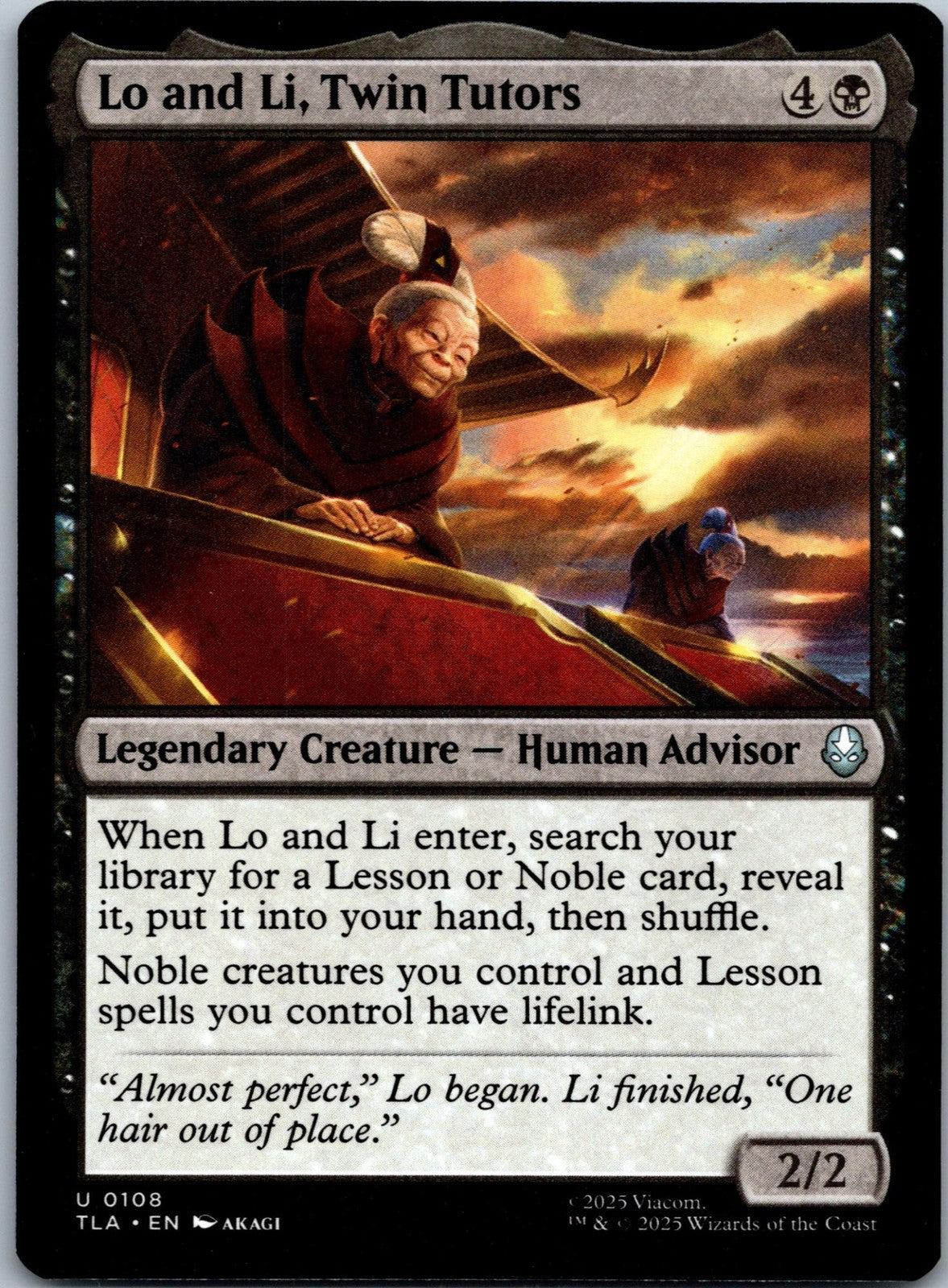 Lo and Li, Twin Tutors 108 Avatar: The Last Airbender Magic: The Gathering NM