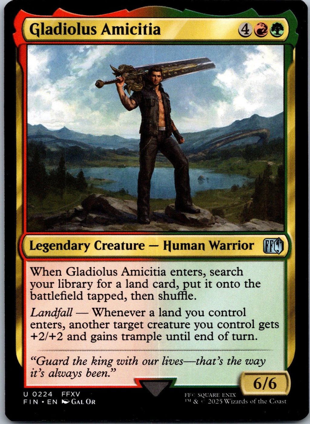 Gladiolus Amicitia 224 Uncommon Final Fantasy Magic: The Gathering NM | HOKO