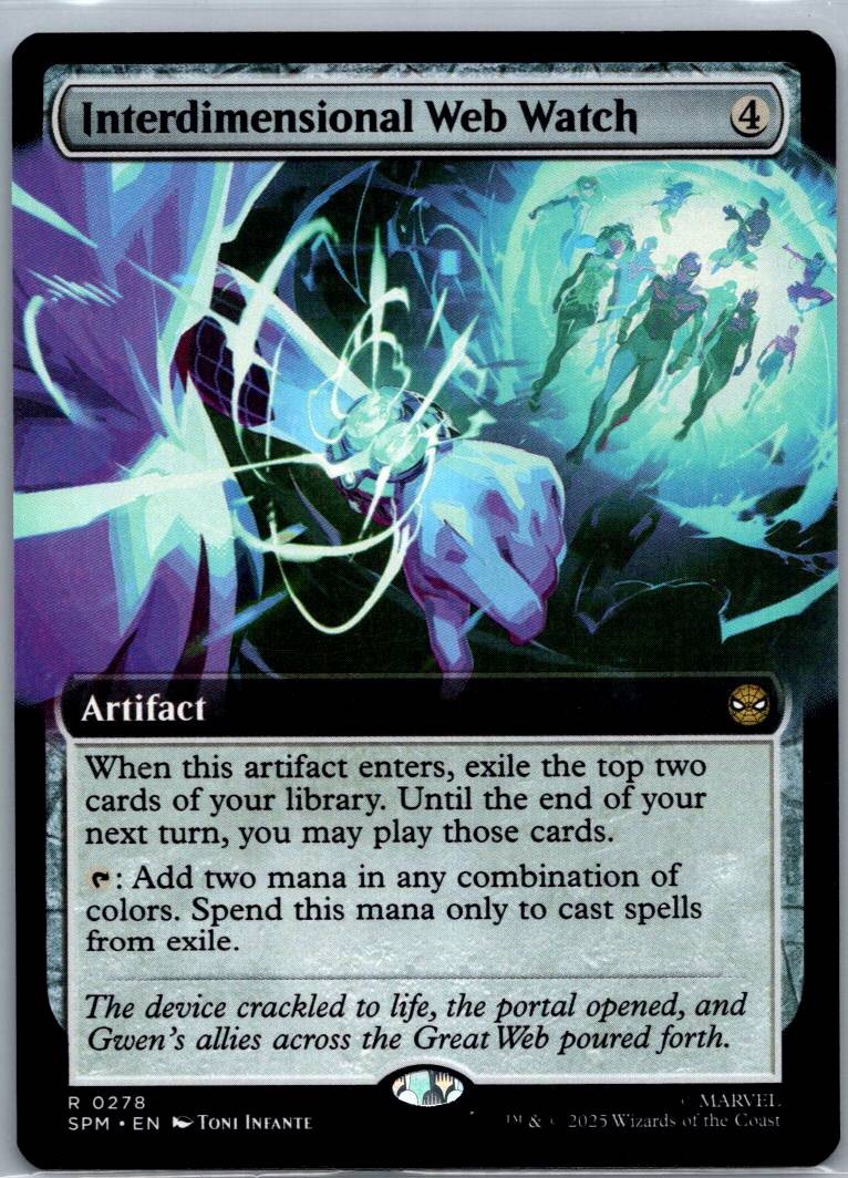 Interdimensional Web Watch (Extended Art)  Spider-Man Magic: The Gathering NM