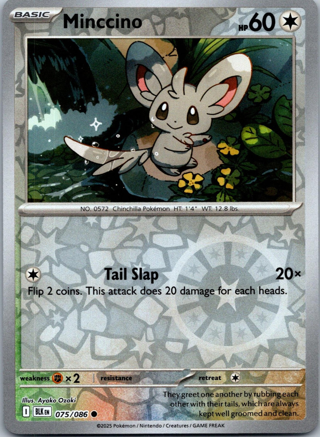 Minccino 075/086 Common Black Bolt Pokemon Near Mint