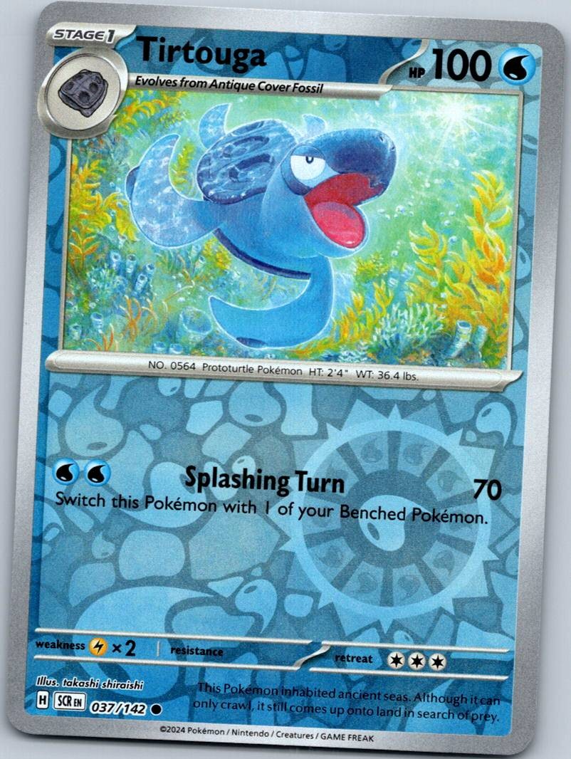 Tirtouga 37/142 Common Stellar Crown Pokemon Reverse Holo Near Mint
