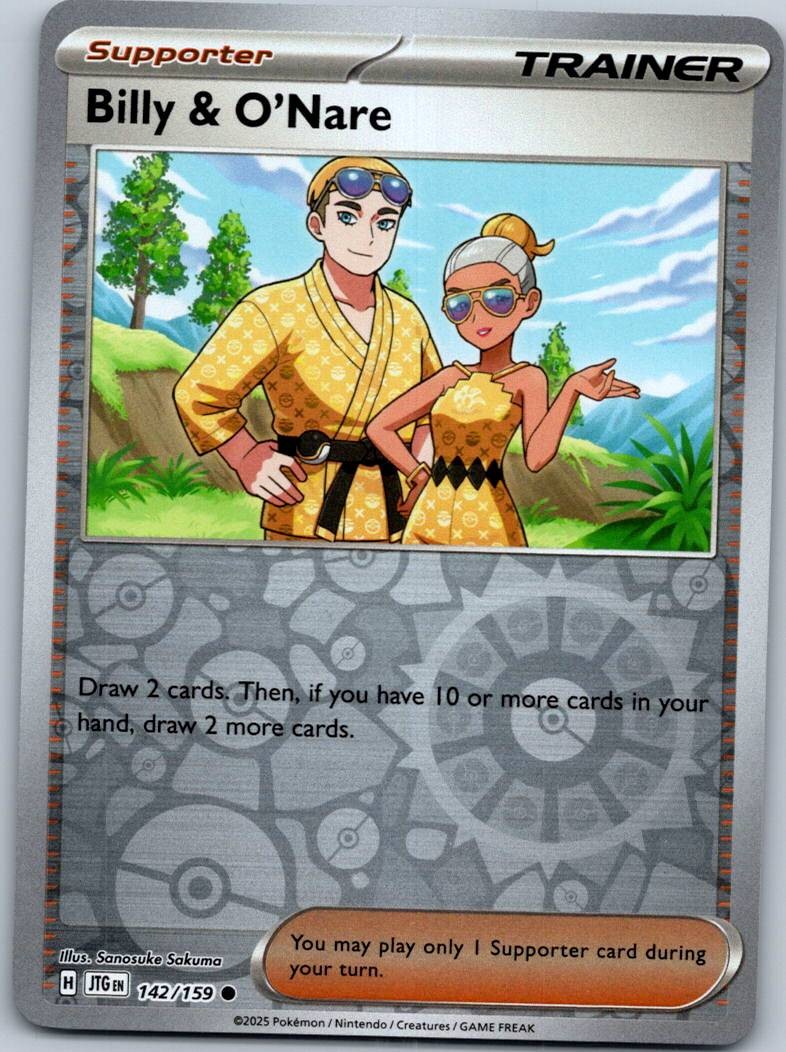 Billy & O'Nare 142/159 Reverse Journey Together Pokemon Near Mint