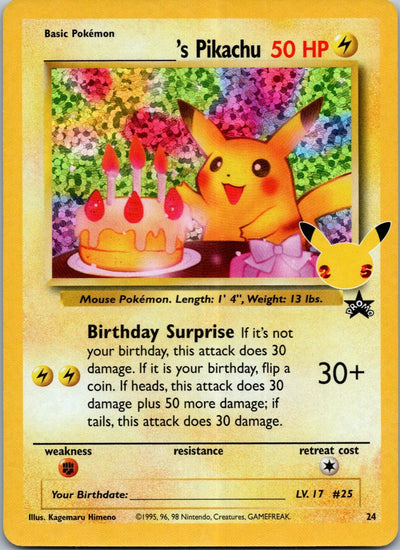 _____'s Pikachu 24 Celebrations: Classic Collection Pokemon NM