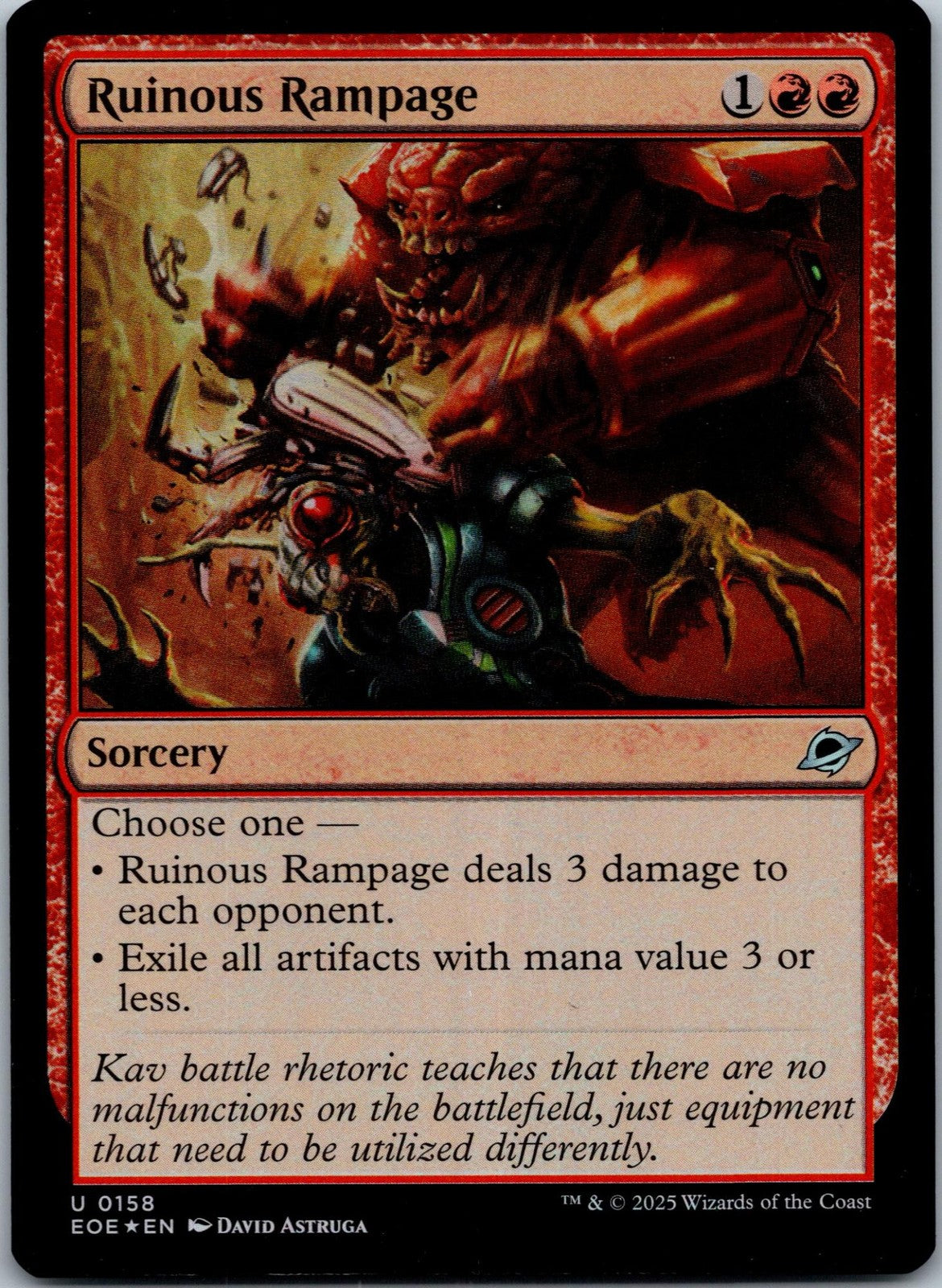 Ruinous Rampage 158 Uncommon Edge of Eternities Magic: The Gathering NM | HOKO