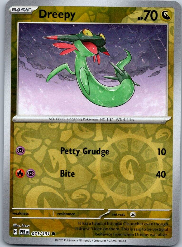 Dreepy 071/131 Reverse Prismatic Evolutions Pokemon Near Mint