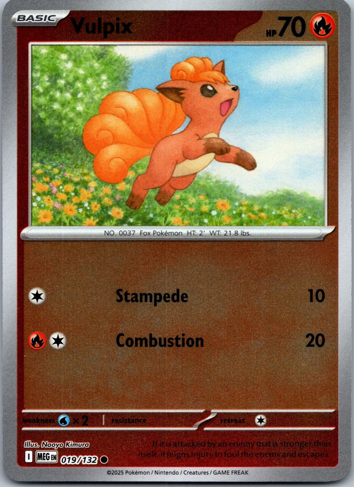 Vulpix 019/132 Common Mega Evolution Pokemon Near Mint