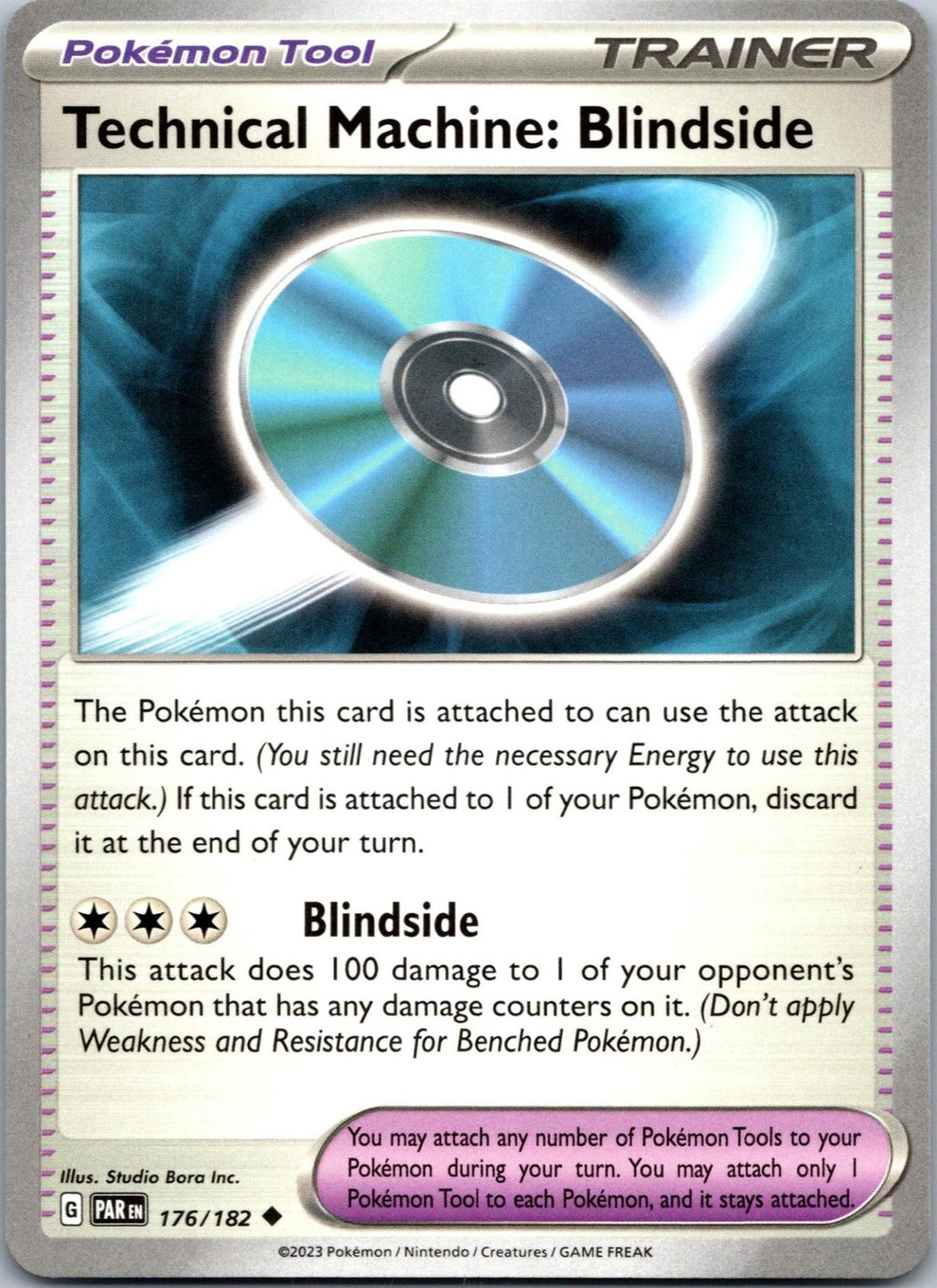 Technical Machine: Blindside 176/182 Uncommon Paradox Rift Pokemon Near Mint