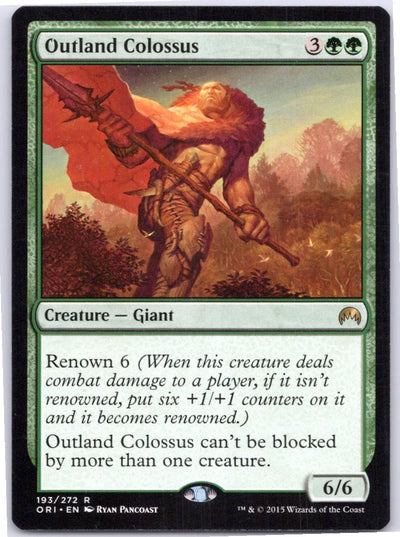 Outland Colossus 193 Rare Magic Origins Magic: The Gathering Near Mint