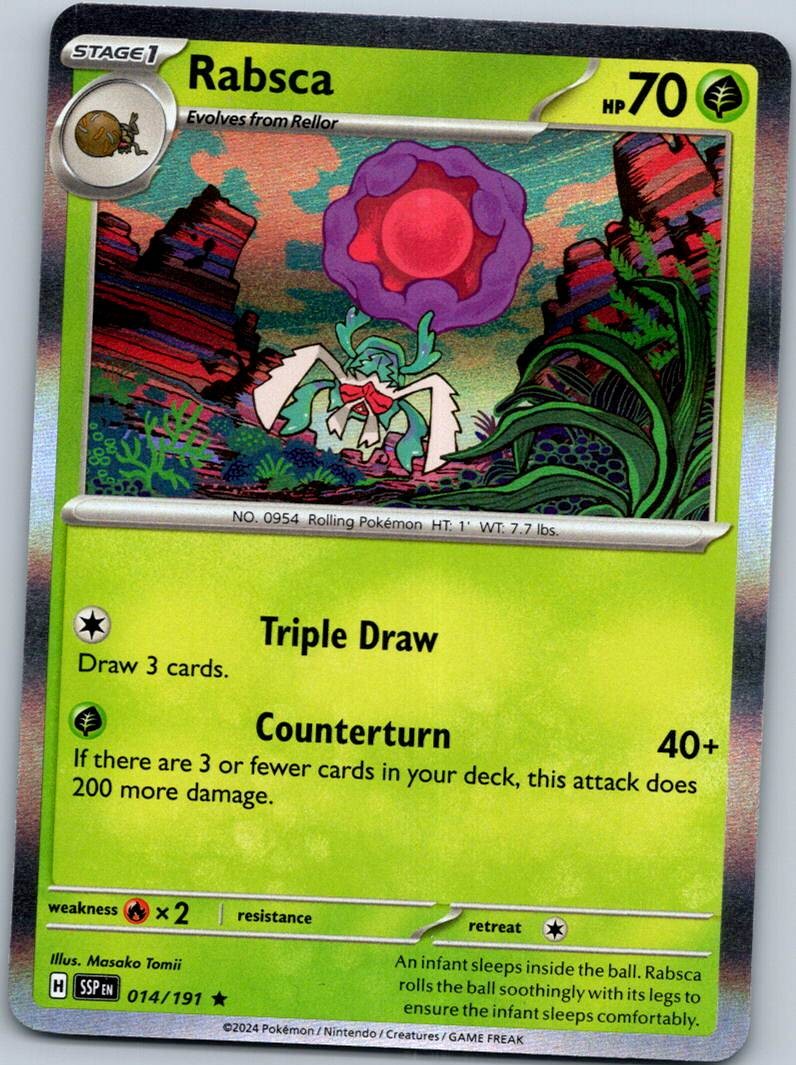 Rabsca 014/191 Rare Surging Sparks Pokemon Near Mint