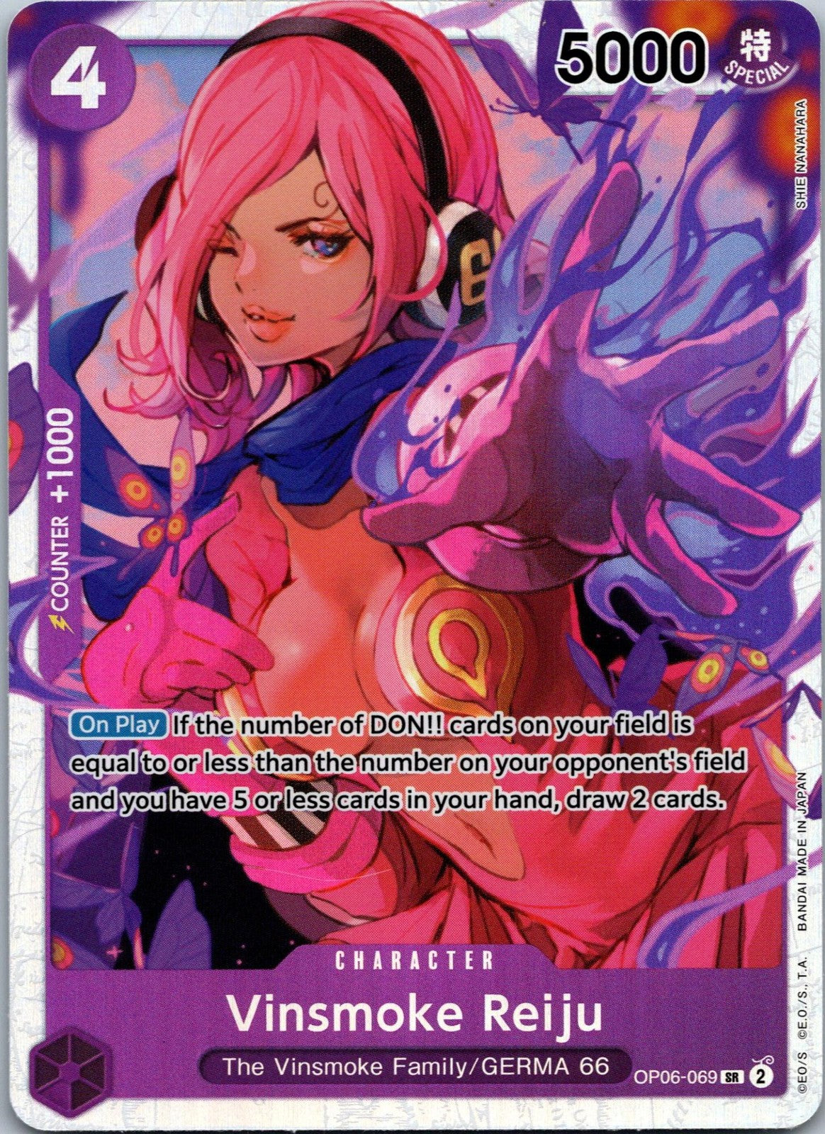 Vinsmoke Reiju OP06-069 Super Rare Wings of the Captain One Piece NM