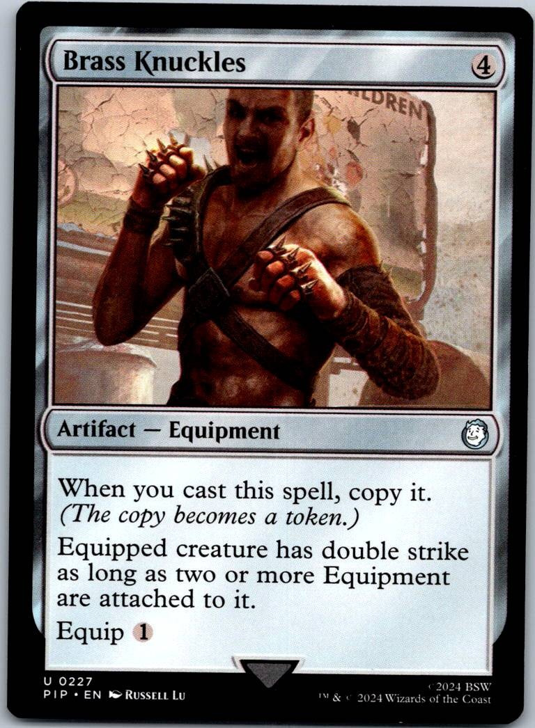 Brass Knuckles 227 Uncommon Universes Beyond: Fallout Magic: The Gathering NM